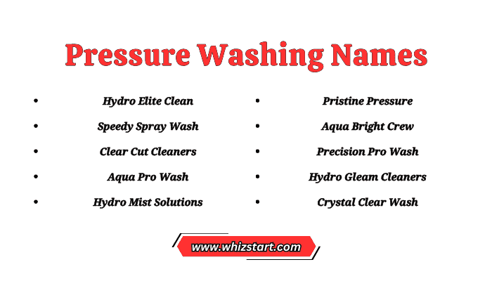 Pressure Washing Names
