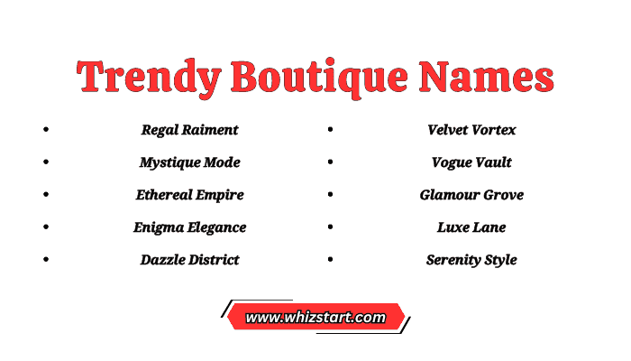 Trendy Boutique Names