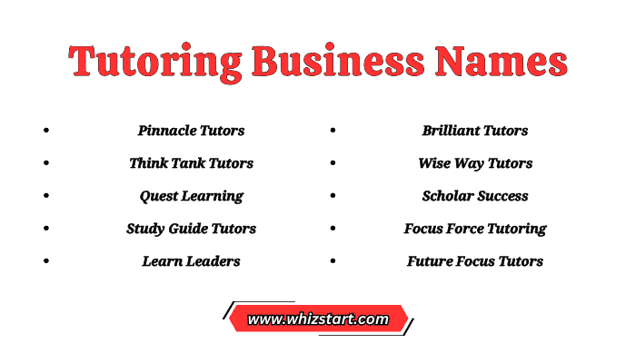 Tutoring Business Names