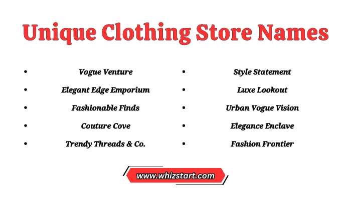 Unique Clothing Store Names