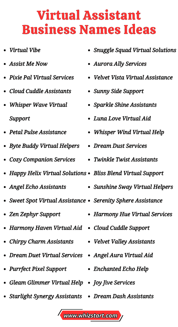 Virtual Assistant Business Names Ideas