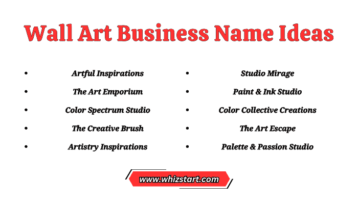 Wall Art Business Name Ideas