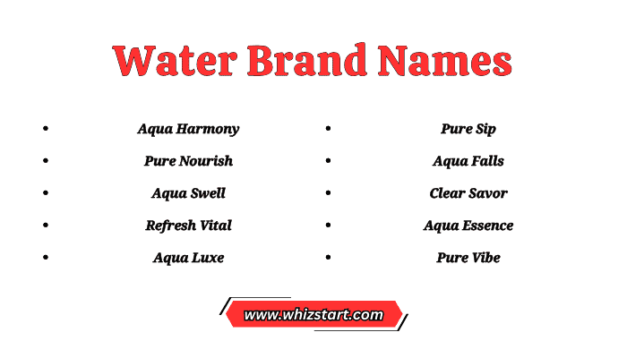 Water Brand Names