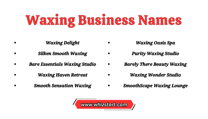 Waxing Business Names