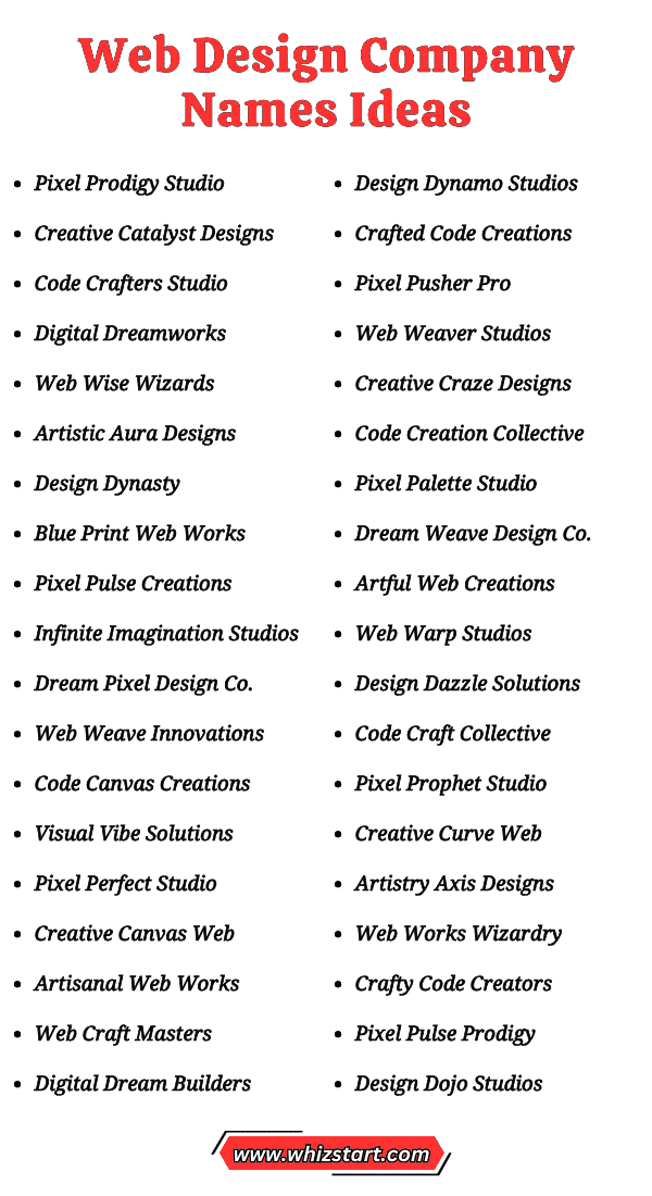 Web Design Company Names Ideas