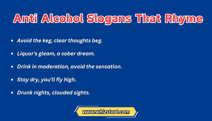Anti Alcohol Slogans That Rhyme