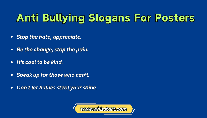 Anti Bullying Slogans For Posters