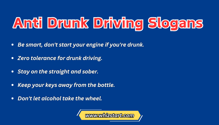 Anti Drunk Driving Slogans