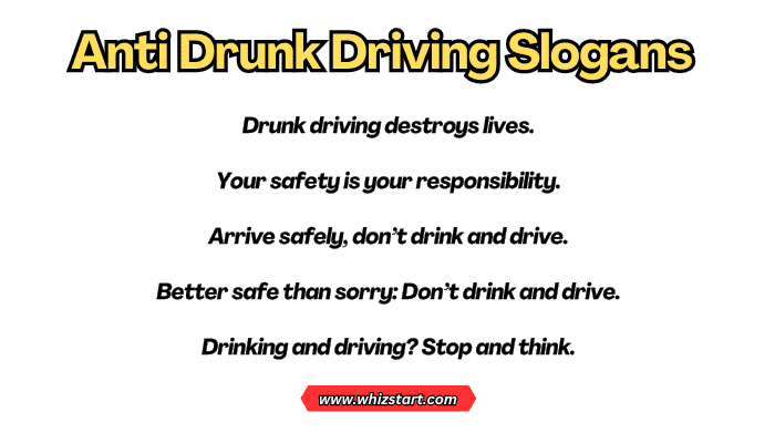 Anti Drunk Driving Slogans