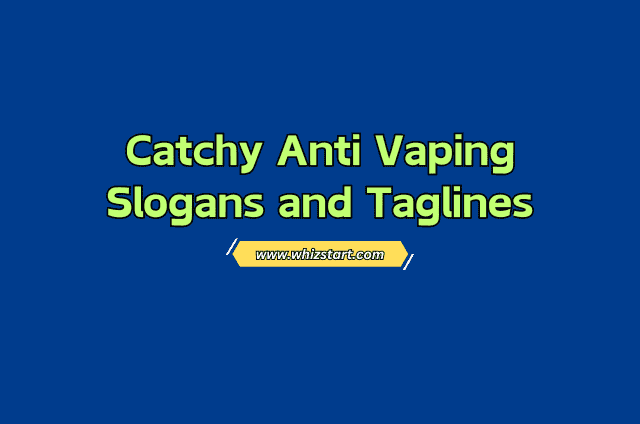 250+ Top Anti Vaping Slogans and No Smoking Slogans - Whiz Start