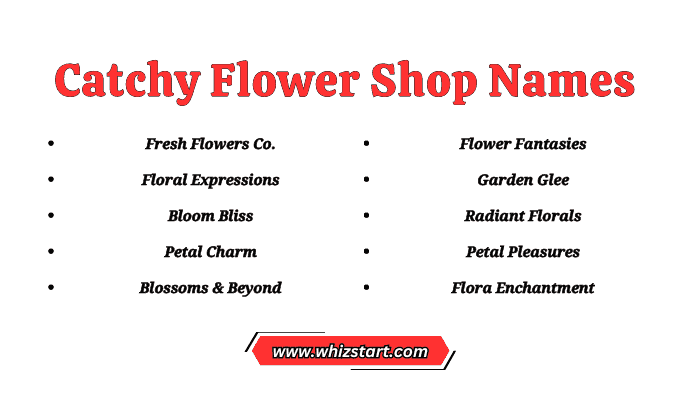 Catchy Flower Shop Names