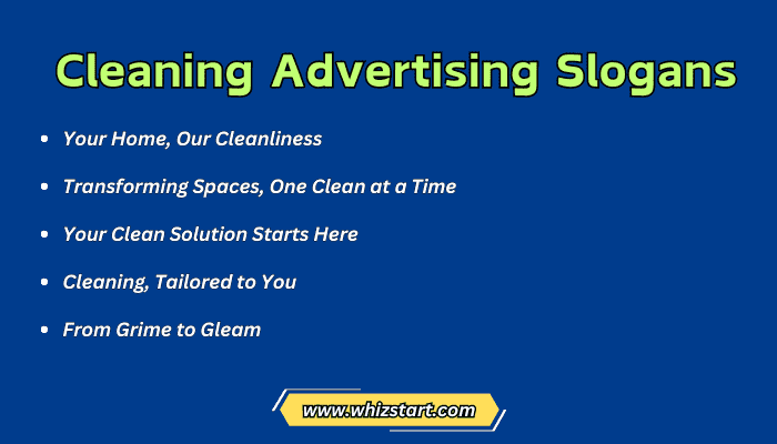 Cleaning Advertising Slogans