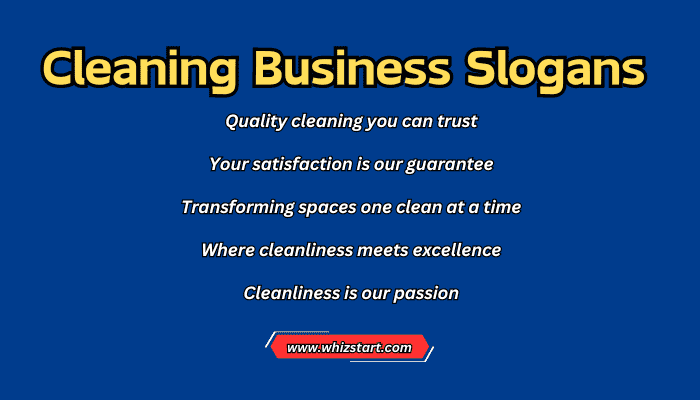 Cleaning Business Slogans