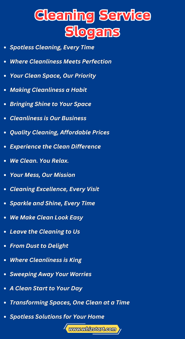 Best Cleaning Service Slogans
