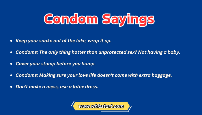 Condom Sayings