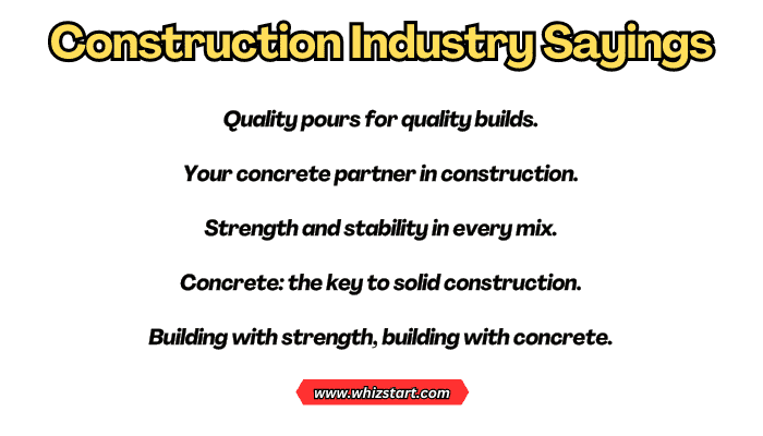 Construction Industry Sayings