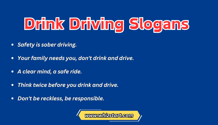 Drink Driving Slogans