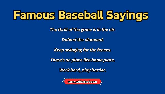 Famous Baseball Sayings