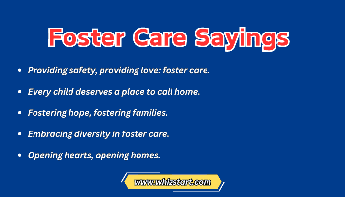 Foster Care Sayings
