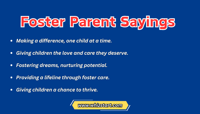 Foster Parent Sayings