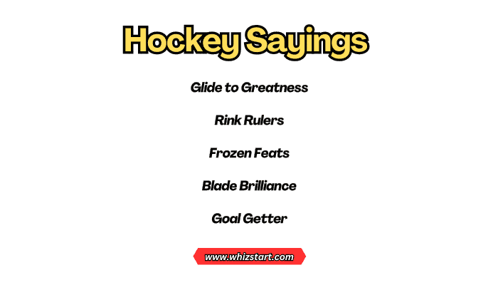 Hockey Sayings