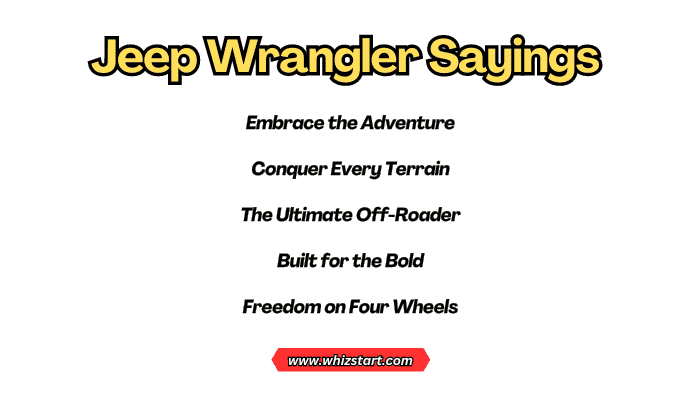 Jeep Wrangler Sayings
