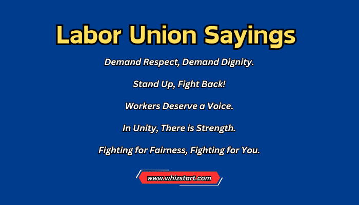 Labor Union Sayings
