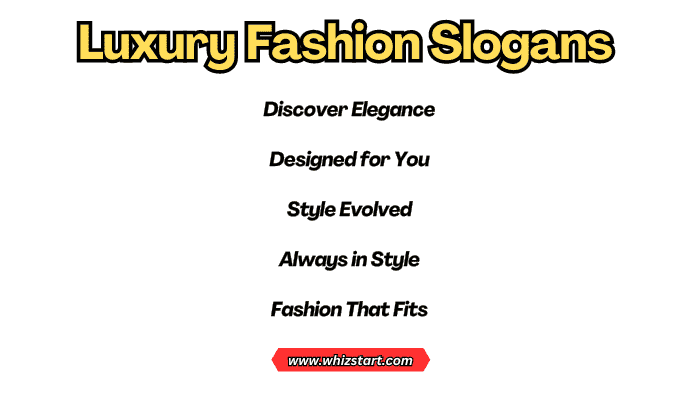 Luxury Fashion Slogans