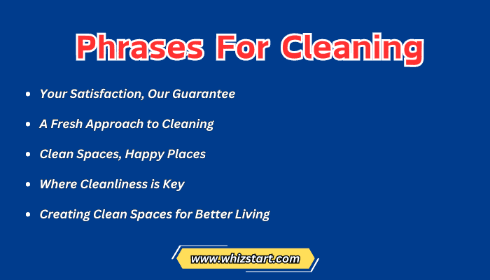 Phrases For Cleaning