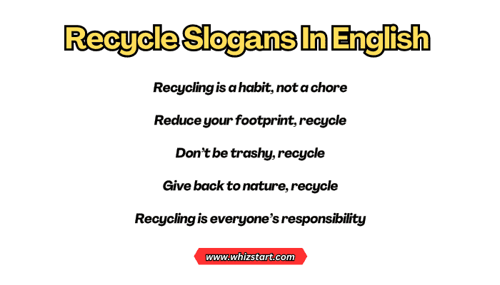 Recycle Slogans In English