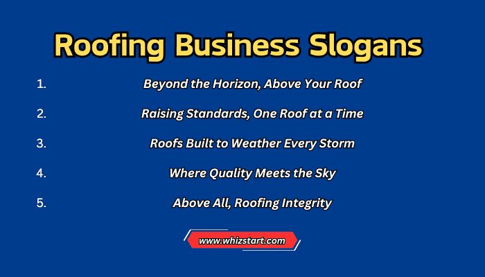 Roofing Business Slogans