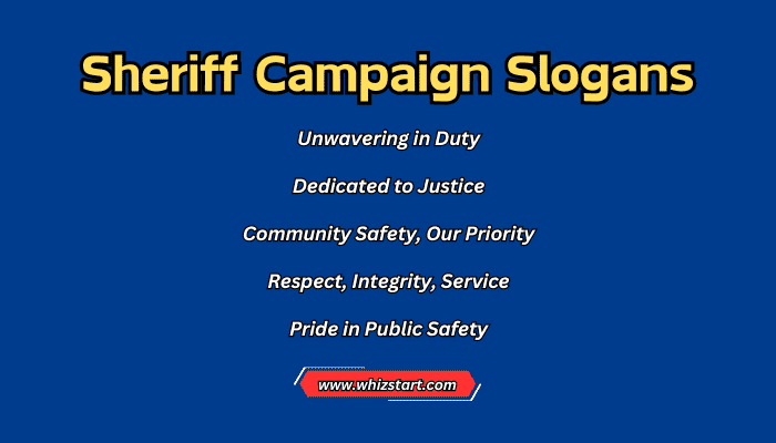 Sheriff Campaign Slogans