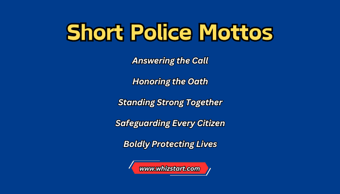 Short Police Mottos