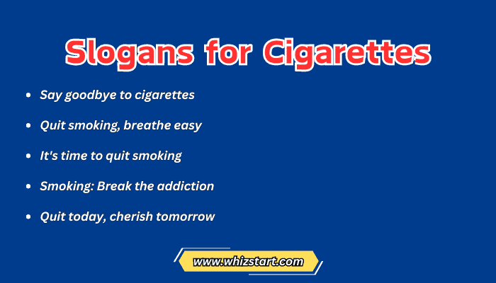 Slogans for Cigarettes