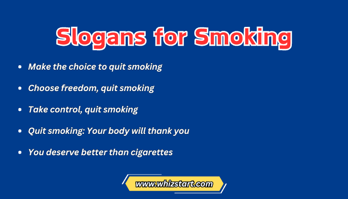 Slogans for Smoking