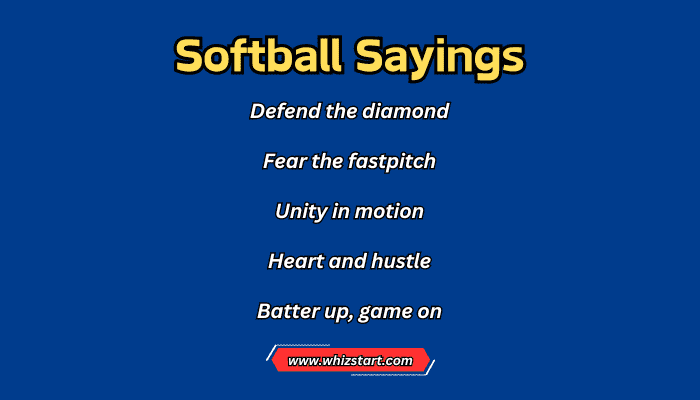 Softball Sayings