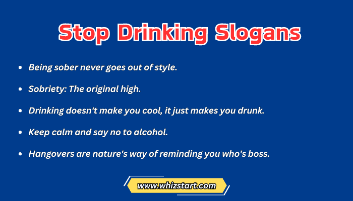 Stop Drinking Slogans