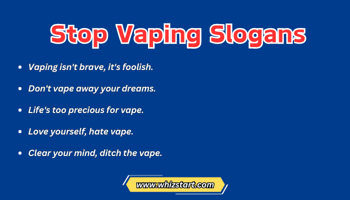 Stop Vaping Slogans