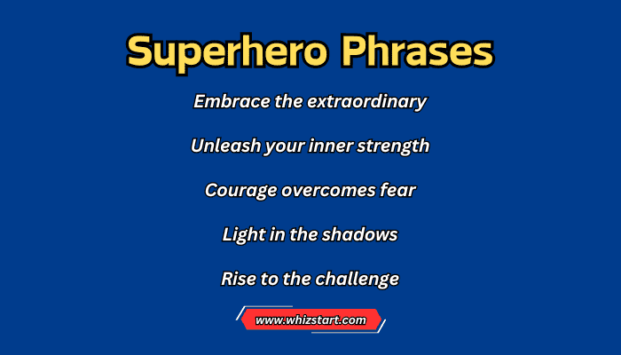 Superhero Phrases