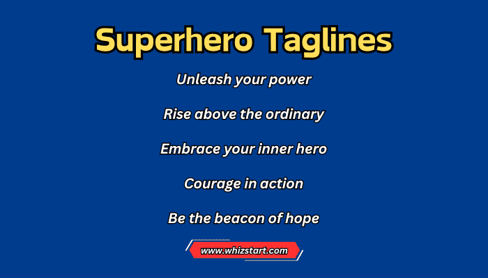 Superhero Taglines