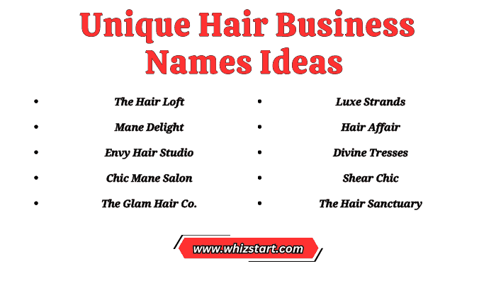 Unique Hair Business Names Ideas