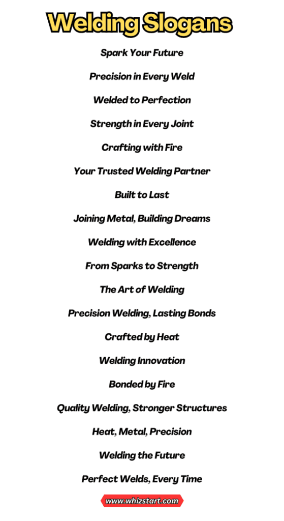 310+ Catchy Welding Slogans and Phrases to Use - Whiz Start