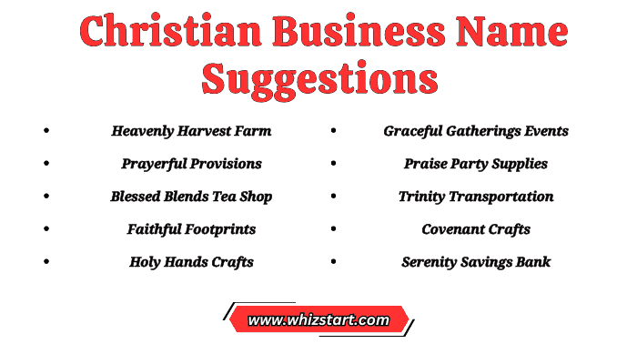 Christian Business Name Suggestions