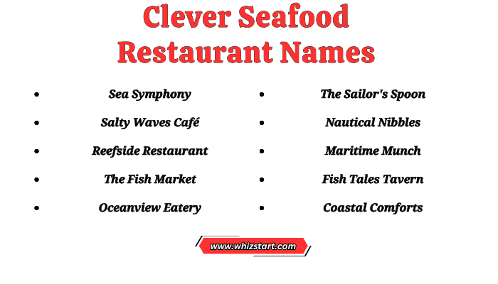 Clever Seafood Restaurant Names