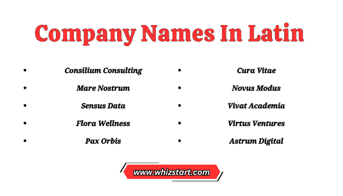 Company Names In Latin