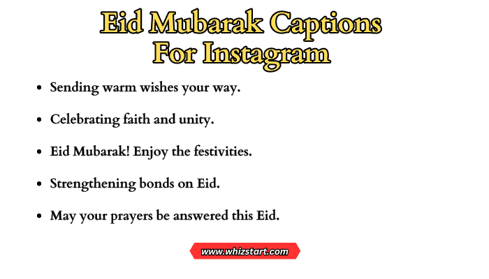 Eid Mubarak Captions For Instagram