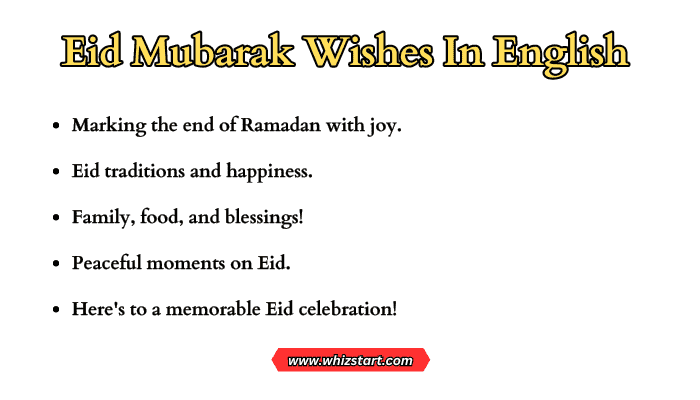 Eid Mubarak Wishes In English