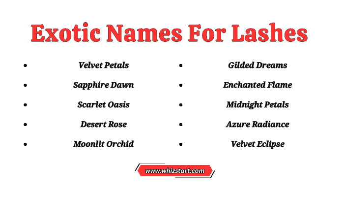 Exotic Names For Lashes