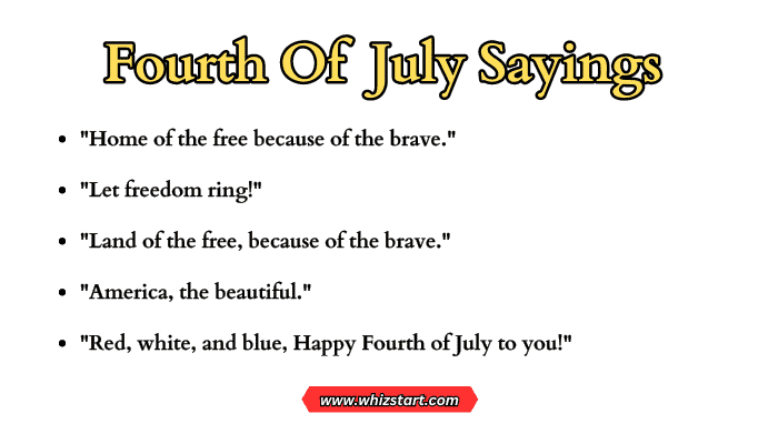 Fourth Of July Sayings