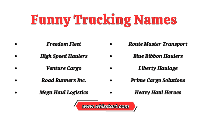 Funny Trucking Names